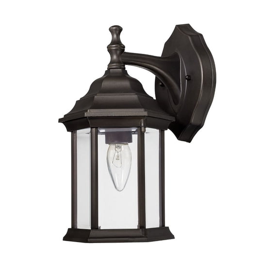 12 Inch 1 Light Outdoor Wall Mount In Transitional Style 7 High By 12 Wide-Old Bronze Finish Capital Lighting 9830Ob