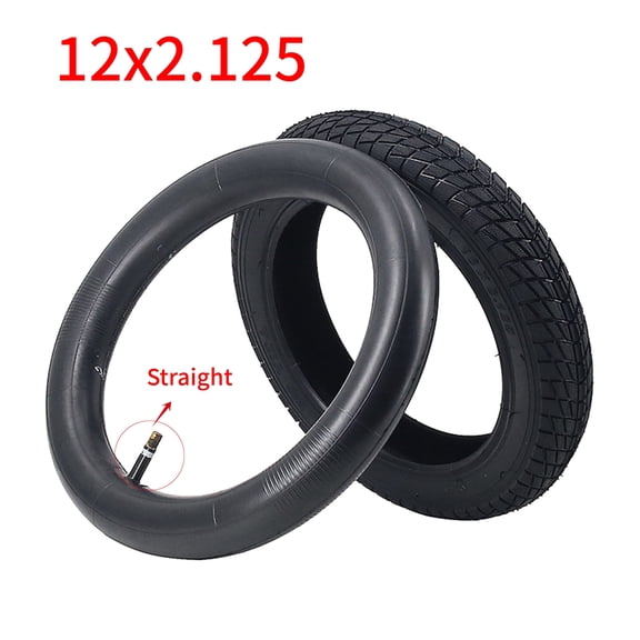 12 Inch 12x2.125 Inner Outer Tires Straight Valve For Bicycle Scooter Baby Stroller Tires Inner Tube Outer Tires 12 X 2.125 Replacement Parts