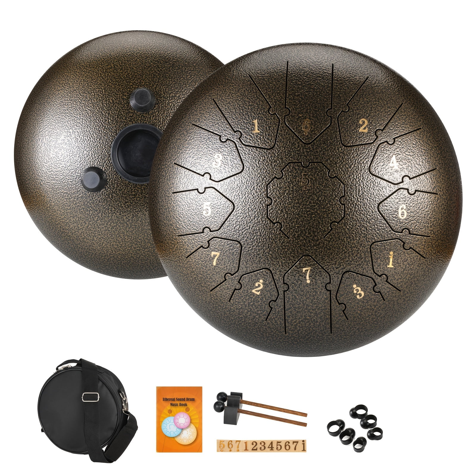 Arrow Shape Instrument 12 Inch 13 Note Steel Tongue Drum C Key Hanplate Percussion Instrument ...