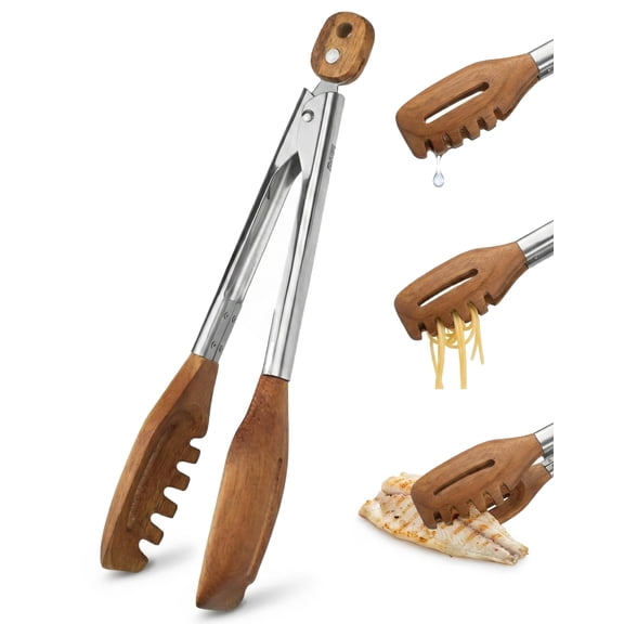 12 Inch 3-in-1 Multifunction Food Tongs Pasta Server