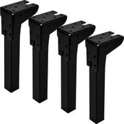 12 Inch / 30cm Folding Legs Table Legs, TCHOSUZ Set of 4 Metal Foldable Furniture Legs with Rubber Floor Protectors & Screws for DIY Table Cabinet Sofa Couch Cabinet Chair Nightstand Black