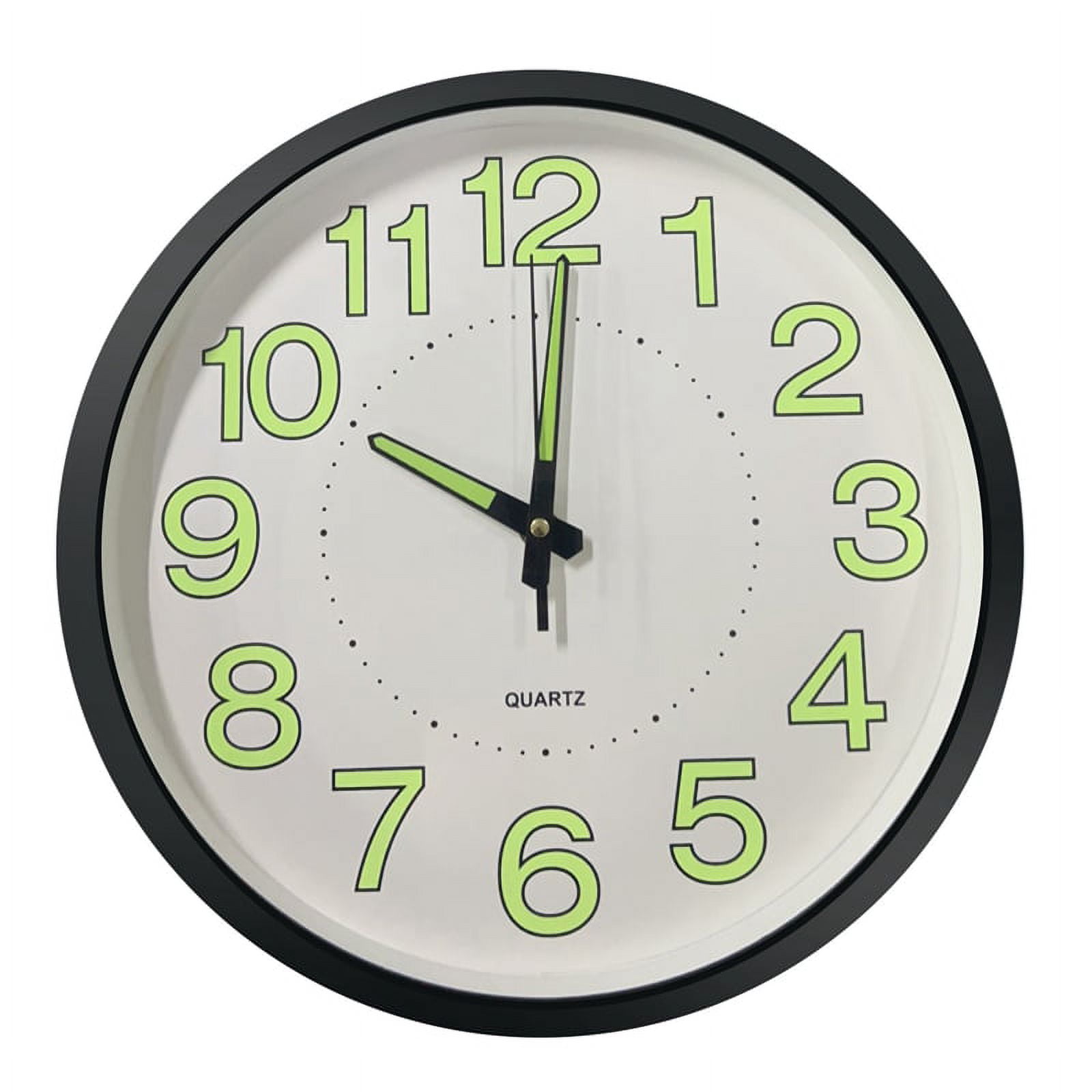 12 Inch / 30cm Luminous Wall Clock Silent with Night Light Glow in the