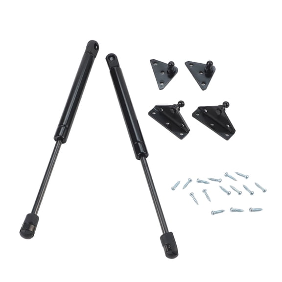 12-Inch 40-Pound Air Pressure Column Spring for Camper Van, for CARAVAN Door, Truck Toolbox, Boat Hatch, Metal Pneumatic Lift Support Bracket, Black, Set of 2