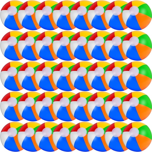 12 Inch 60 Pack Inflatable Beach Ball Summer Water Game Party Supply