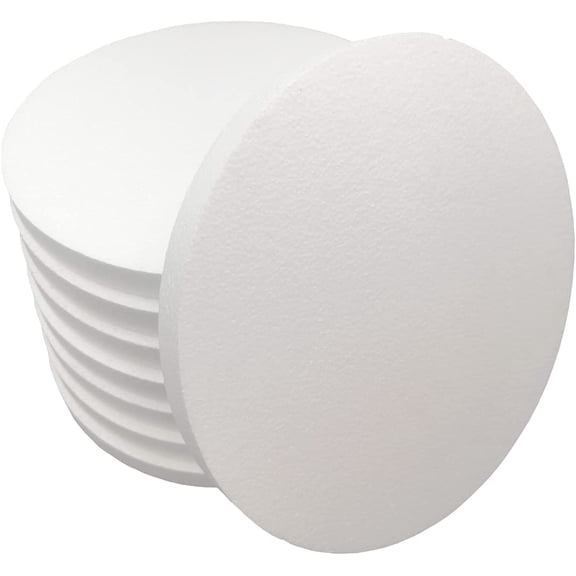 12 Inch 7-Pack Foam Circles for Crafts (1" Thick), Polystyrene Round Foam Disc for DIY Projects, Cakes and Decorations, Sculpture, Modeling, Arts and Crafts Supplies.(White)