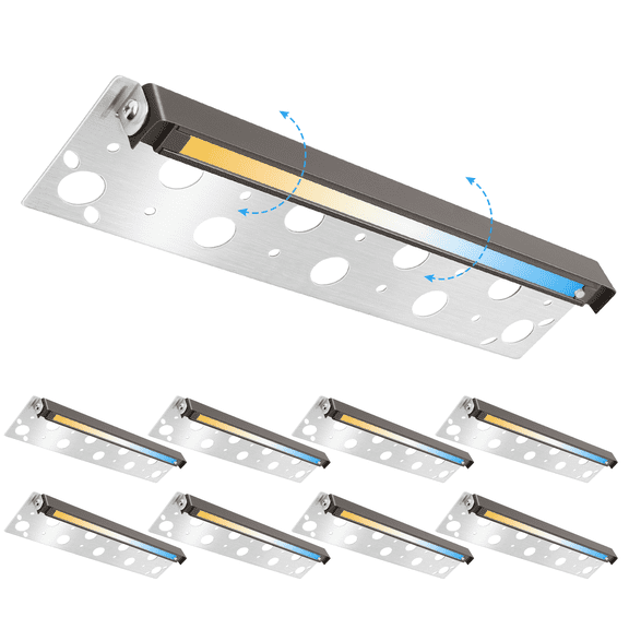 12 Inch 7W LED Hardscape Lighting,280LM 2700K-5000K 5CCT Outdoor Step Lights,IP65 Waterproof 12V-24V Low Voltage Landscape Lights For Patio Walls Stairs,90CRI ×Pack with Connectors