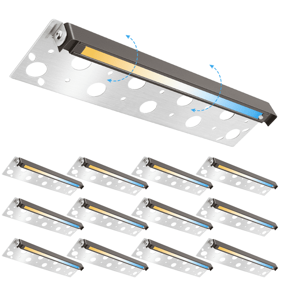 12 Inch 7W LED Hardscape Lighting,280LM 2700K-5000K 5CCT Outdoor Step Lights,IP65 Waterproof 12V-24V Low Voltage Landscape Lights For Patio Walls Stairs,90CRI ×Pack with Connectors