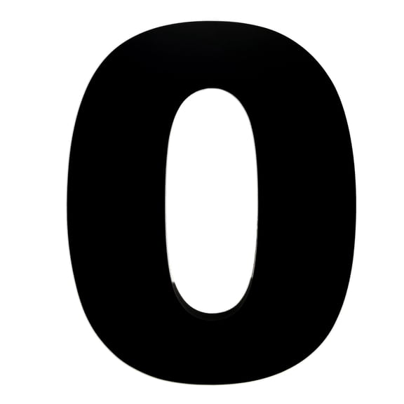 12 Inch Address Numbers For Commercial Building 3/8" Thick Black Acrylic