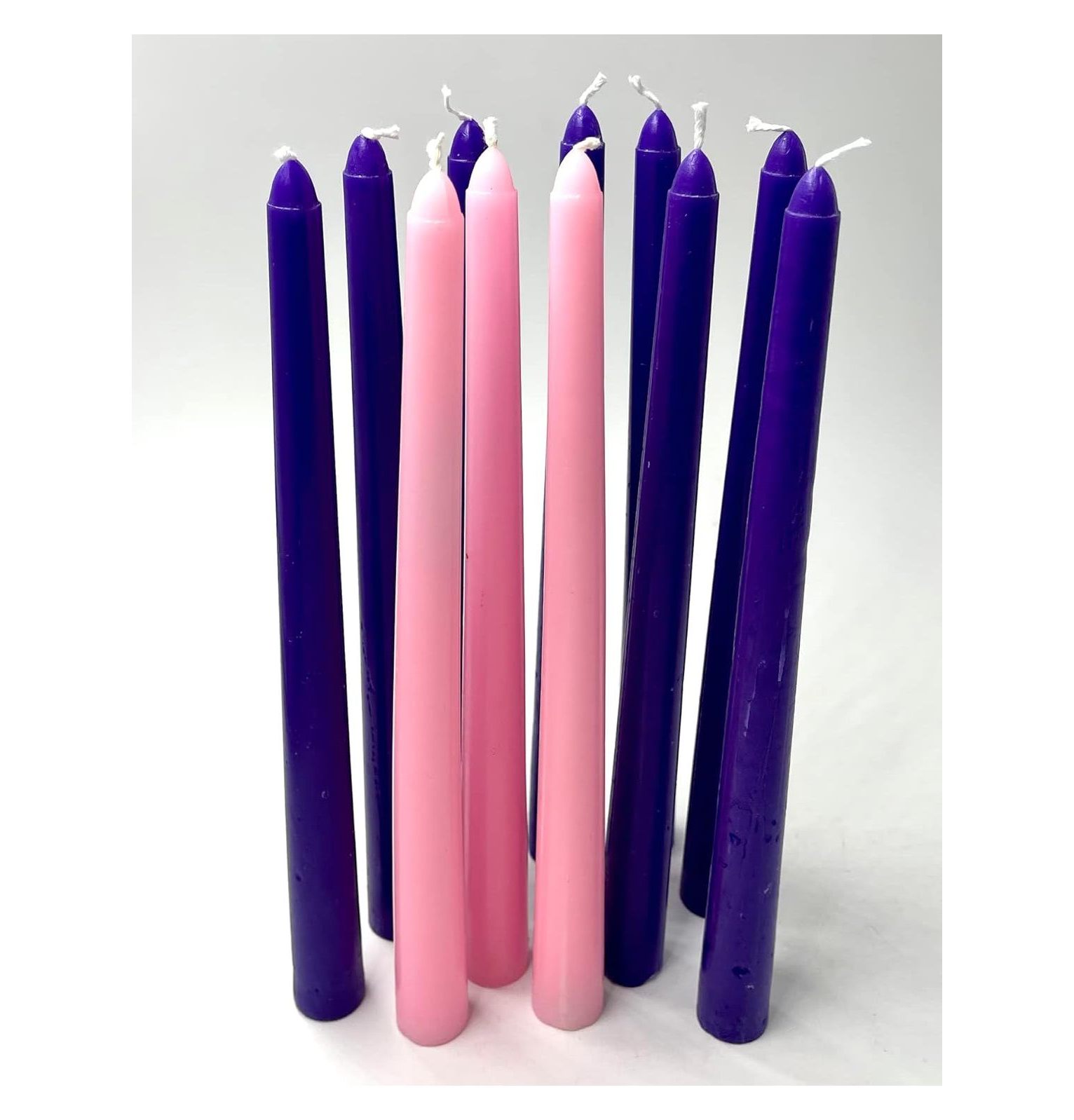 12 Inch Advent Taper Candles Set (9 Purple 3 ) Perfect for Advent