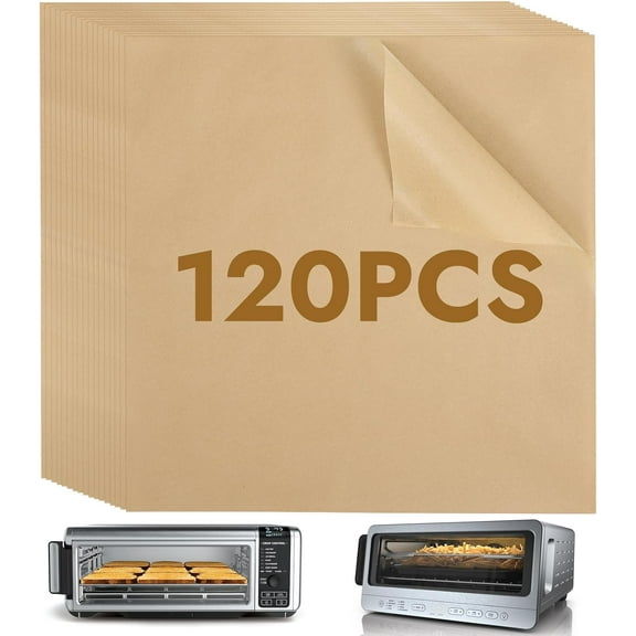 12 Inch Air Fryer Parchment Paper for Ninja Air Fryer SP151 SP351 SP101 SP201 SP301, 120PCS Airfryer Disposable Liners for Ninja Foodi Airfryer Combo, Flip Up Toaster Oven Accessories