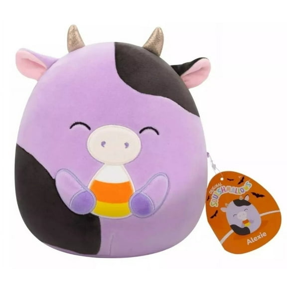 12 Inch Alexie the Cow with Candy Corn Halloween Squishmallow