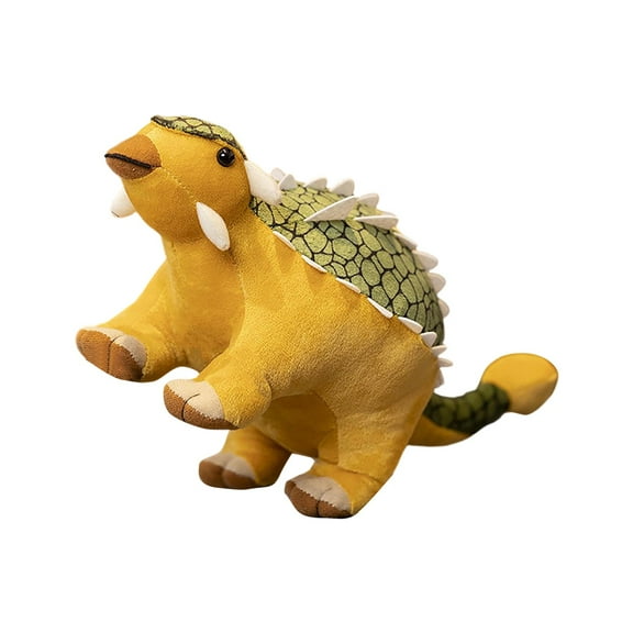 12 Inch Ankylosaurus Plush Dinosaur Stuffed Animal Toy Soft Cuddle Friend for Imaginative Play and Bedroom Decor,Yellow
