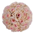 thumbnail image 1 of 12 Inch Artificial Romantic Rose Flower Ball for Home Outdoor Wedding Party Centerpieces Decorations,Silk Floral Arrangement for Table, Wedding Reception,Home Decor | Real-Looking Bouquet, 1 of 5