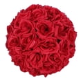 thumbnail image 1 of 12 Inch Artificial Romantic Rose Flower Ball for Home Outdoor Wedding Party Centerpieces Decorations,Silk Floral Arrangement for Table, Wedding Reception,Home Decor | Real-Looking Bouquet, 1 of 5