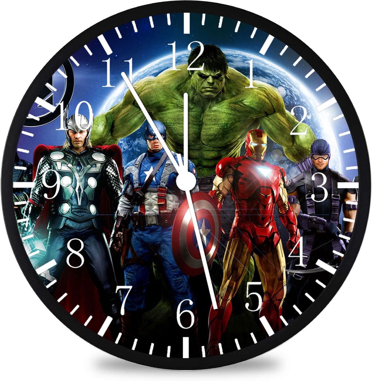 12 Inch Avengers Wall Clock Non-Ticking Silent Great for Decor and Gifts E426