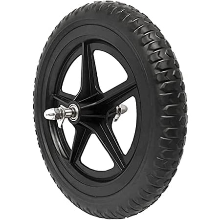 12 Inch Balance Bike Replacement Wheel, EVA Foam Balance Bike Wheel Compatible with Strider, Black