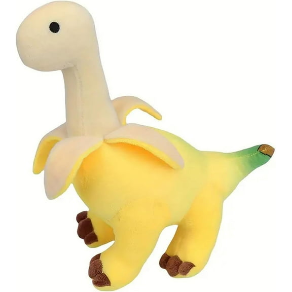 12 Inch Banana Dinosaur Plush, Stuffed Figure Pillow for Room Decor for Fans Graduation Gift