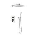 thumbnail image 1 of 12 Inch Bathroom Rain Shower System Set Wall Mount, Rainfall Shower Head with Handheld, 1 of 8