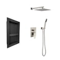 thumbnail image 1 of 12 Inch Bathroom Rain Shower System Set Wall Mount, with Handheld Shower Head and Shower Niche, 1 of 9