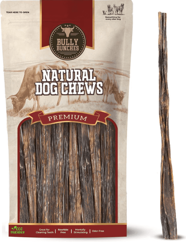 Bully Bunches All Natural 12 Inch Beef Jerky Sticks - 25 Pack
