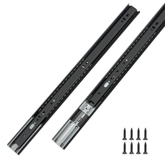 12 Inch Black 6 Pair Soft Close Drawer Slides