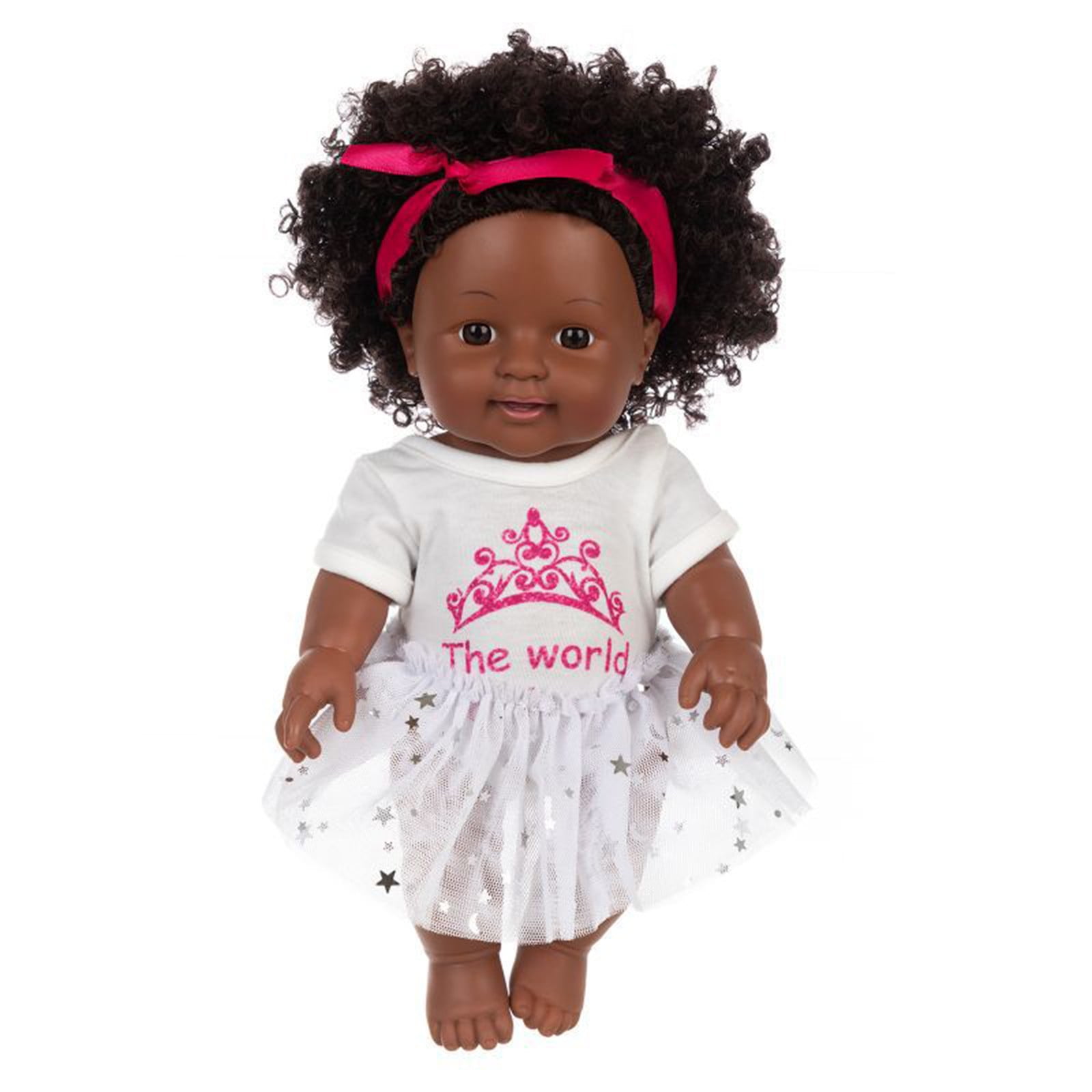 12 Inch Black Baby Dolls for Toddler Girls African American Black Dolls