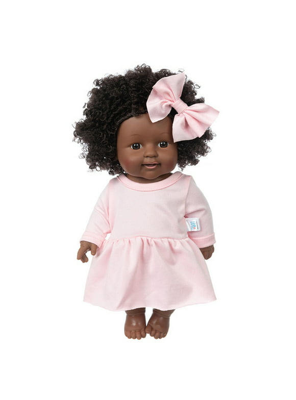 12 Inch Black Baby Dolls with Clothes A,frican Realistic Baby Washable Gift for Kids Girls