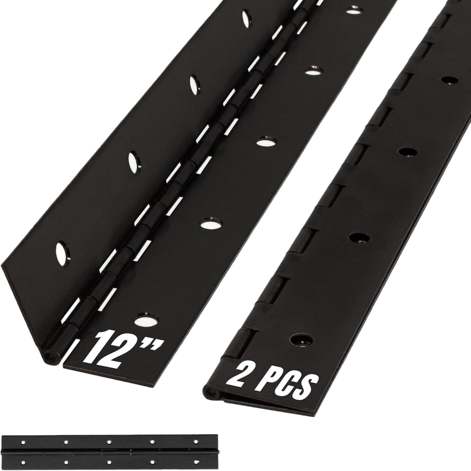 12 Inch Black Heavy Duty Piano Hinge Continuous Stainless Steel 304 (2 ...