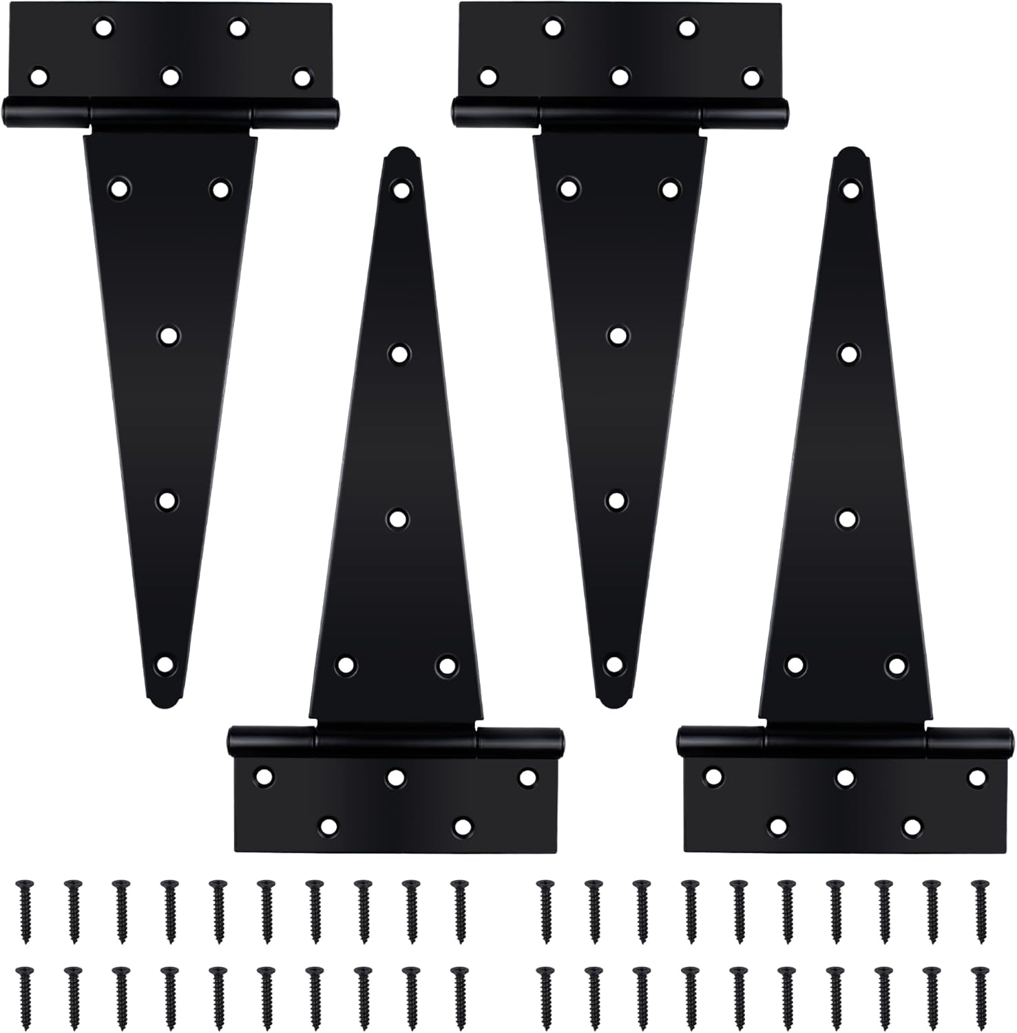 12 Inch Black Heavy Duty T-Strap Shed Door His, Barn Door His with