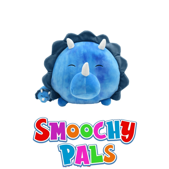 12 Inch Blue Dino Plush Children's Back bag with Matching Keychain