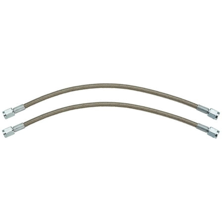 12 Inch Braided S.S. Brake Line - Straight AN3 - 2 Pack