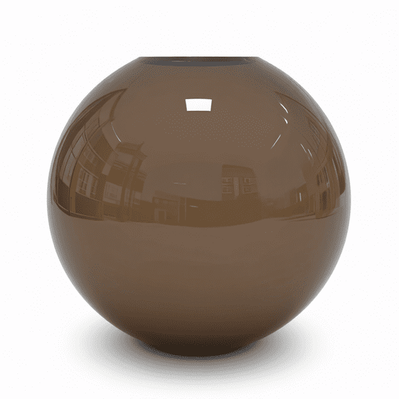 12 Inch Bronze Acrylic Lamp Post Globe Replacement with 5.25 Inch Neckless Opening for Outdoor Pathway and Garden Lighting