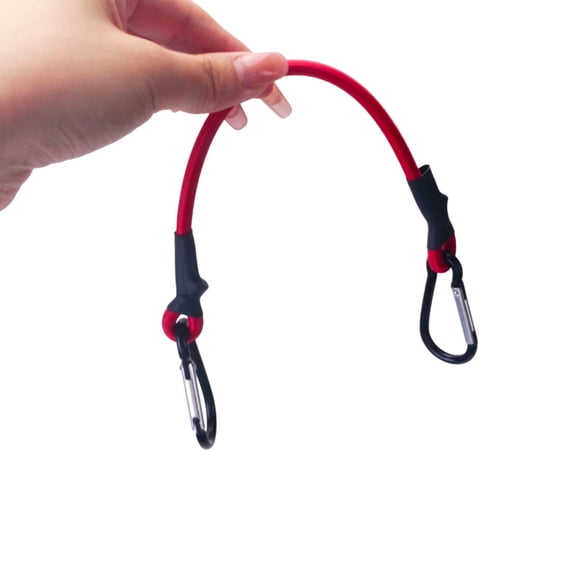 12-Inch Bungee Cords with Hooks Heavy Duty Elastic Shock Cord Straps for Outdoor Tent Camping Cargo(Red)