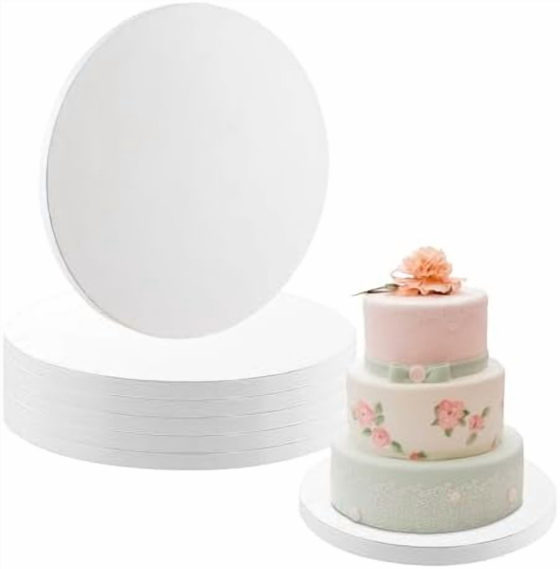 12 Inch Cake Drum Boards 5 Pack Round Cake Drums White 1/2” Thick Cake ...