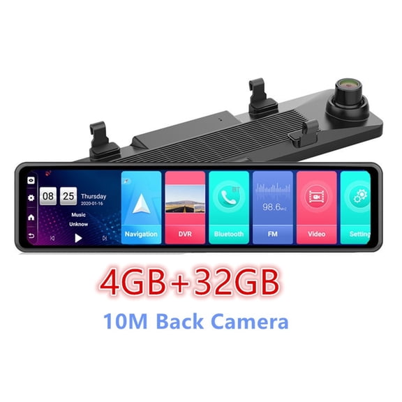 12 Inch Car Mirror 8.1 Dvr Dash Camera 1080P Dual Camera GPS Navigation ADAS Remote Car Video Surveillance ,Effortless Control