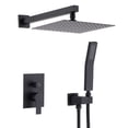thumbnail image 1 of 12 Inch Ceiling Mount Brushed Nickel Shower System Bathroom Luxury Rain Mixer Shower Combo Set Ceiling Rainfall Shower Head System, 1 of 8