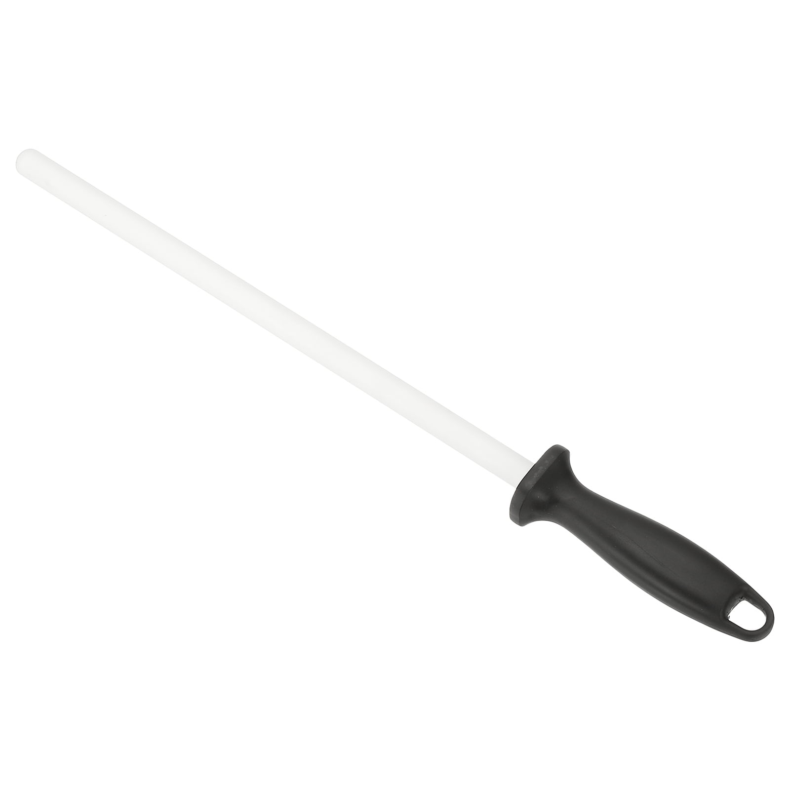 12 Inch Ceramic Knife Sharpener Honing Rod, High Hardness Sharpening Rod Knife Sharpener Steel White