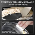 thumbnail image 1 of 12 Inch  Ceramic Nonstick Frying Pan with Lid, Tri-Ply Stainless Steel Skillet for Induction, 1 of 8