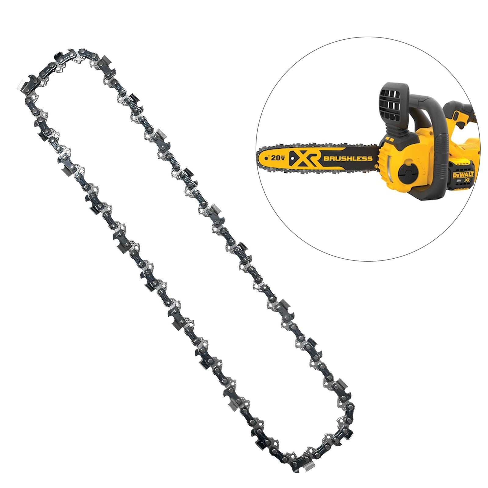 12 Inch Chainsaw Chains Replacement Chain for Dewalt 20V DCCS620B DCCS620P1 Electric Chainsaw Chains 3 8 .043 45 Drive Links