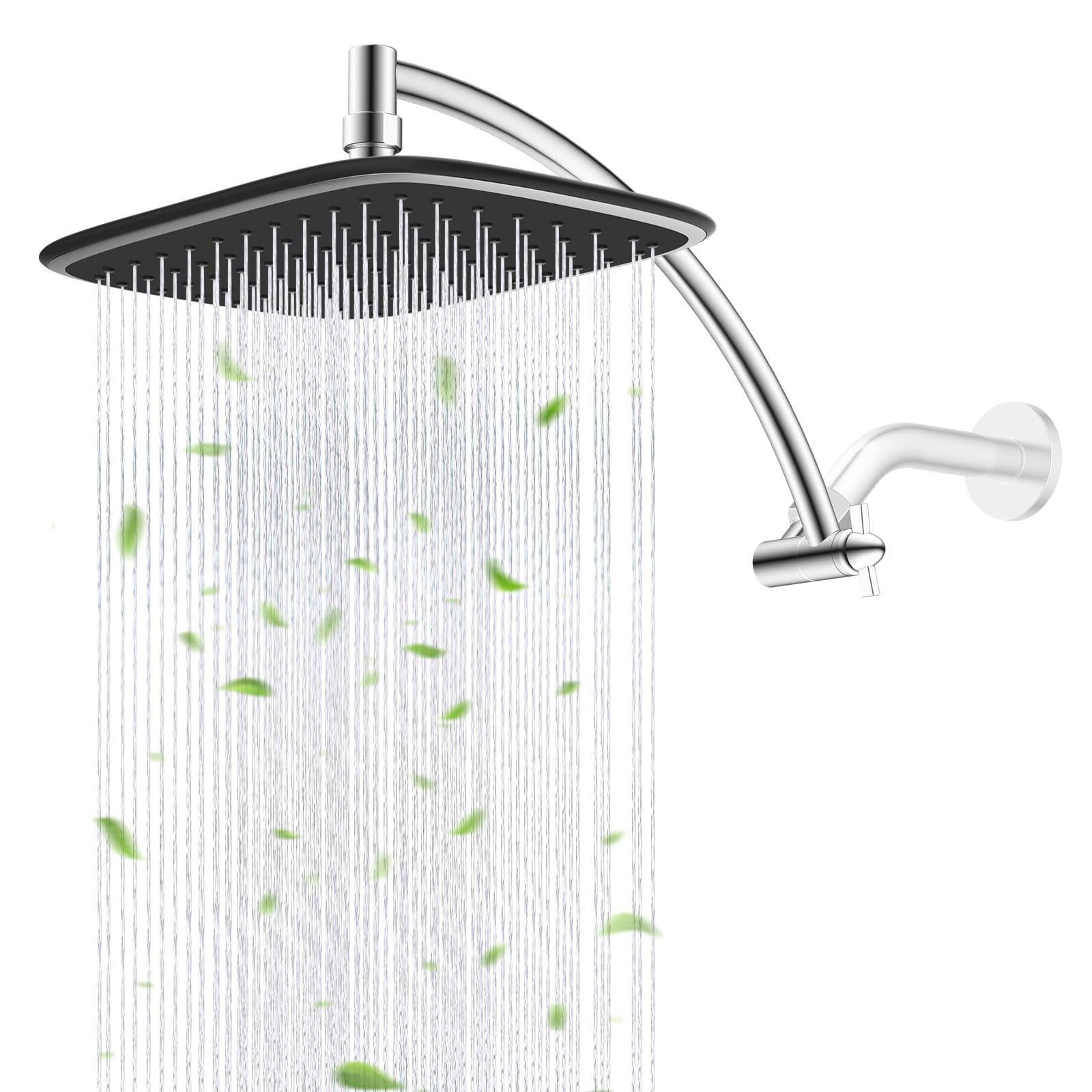 12 Inch Chrome Rain Shower Head with Extension Arm