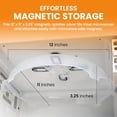 thumbnail image 1 of 12-Inch Clear BPA-Free Microwave Splatter Cover with Magnetic Storage, Vented Plate Guard -  Black, 1 of 8