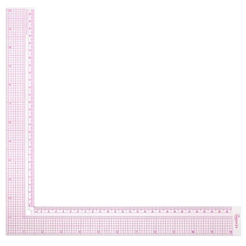 12 Inch Clear Sewing Rule, Plastic L-Square Sewing Ruler with Clear ...