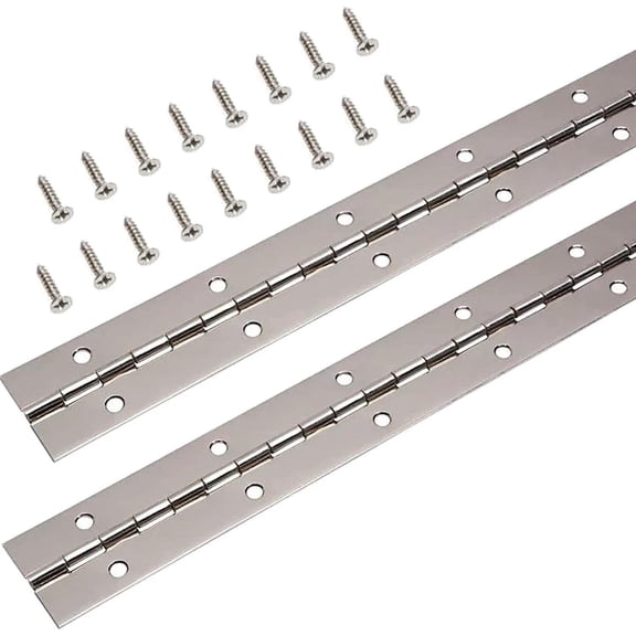 12 Inch Continuous & Piano Hinges 2Pcs Stainless Steel Continuous Hinge with ...