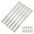 thumbnail image 1 of 12 Inch Continuous & Piano Hinges, 6Pcs Stainless Steel Continuous Hinge for Boat Cabinet Door Box Furniture Silver, 1 of 6