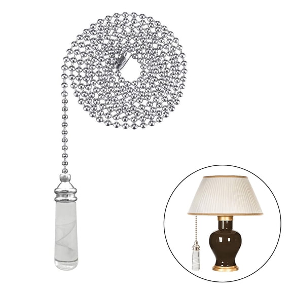 12 Inch Crystal Style Designer Bathroom Toilet Pull Chain Cord Handle for Ceiling Light Fan Chain