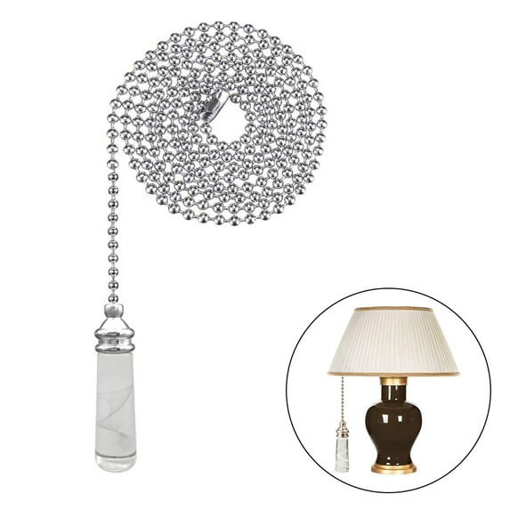 12 Inch Crystal Style Designer Bathroom Toilet Pull Chain Cord Handle for Ceiling Light Fan Chain