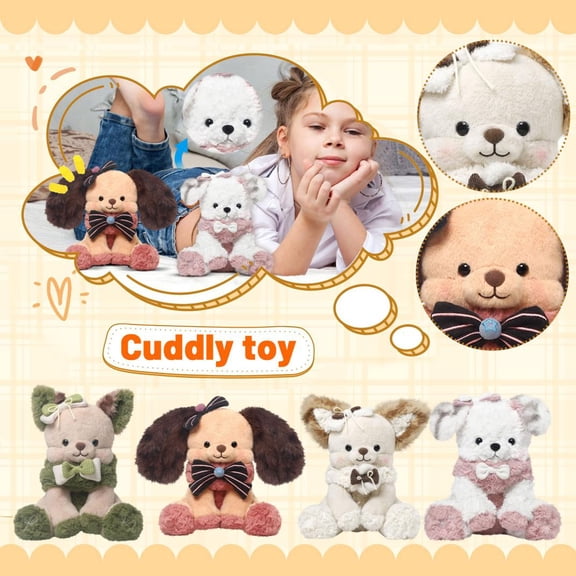 12-Inch Cuddly Plush Toy Doll, Soft & Adorable Stuffed Animal With Cute Detailing, Huggable & Cozy Companion For Snuggling, Playing, Bedroom Decor, Gift For Family, S & Kids