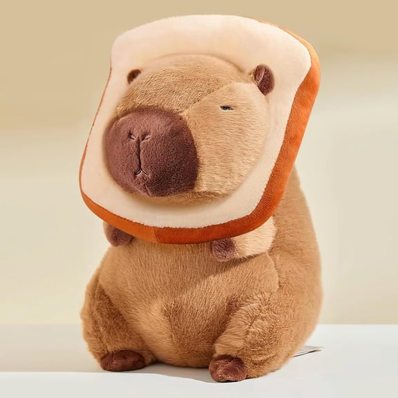 12 Inch Cute Capybara Plush Kawaii Soft Capybara Plush Doll Pillow with Bread Capybara Stuffed Aniamls Toys for Girls Kids Adults Birthdays Valentines Gift (Capybara Plush for Kids)