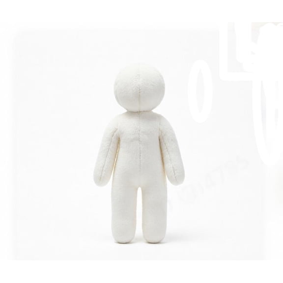 12-Inch DIY Blank Plush Doll  Soft White Stuffed Body for Painting, Dyeing & Embroidery Crafts
