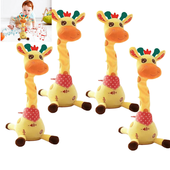 12 Inch Dancing Giraffe,Interactive Giant Musical Giraffe Stuffed, Electronic Dancing Talking Singing Adjustable Volume,Light Up Toys Repeat What You Say(1Pc)